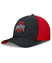 Nike Men's Black/Scarlet Ohio State Buckeyes 2025 Sideline Rise Local Performance Flex Hat