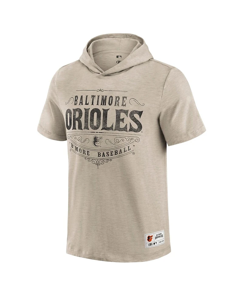 Darius Rucker Collection by Fanatics Men's Tan Baltimore Orioles Hooded T-Shirt