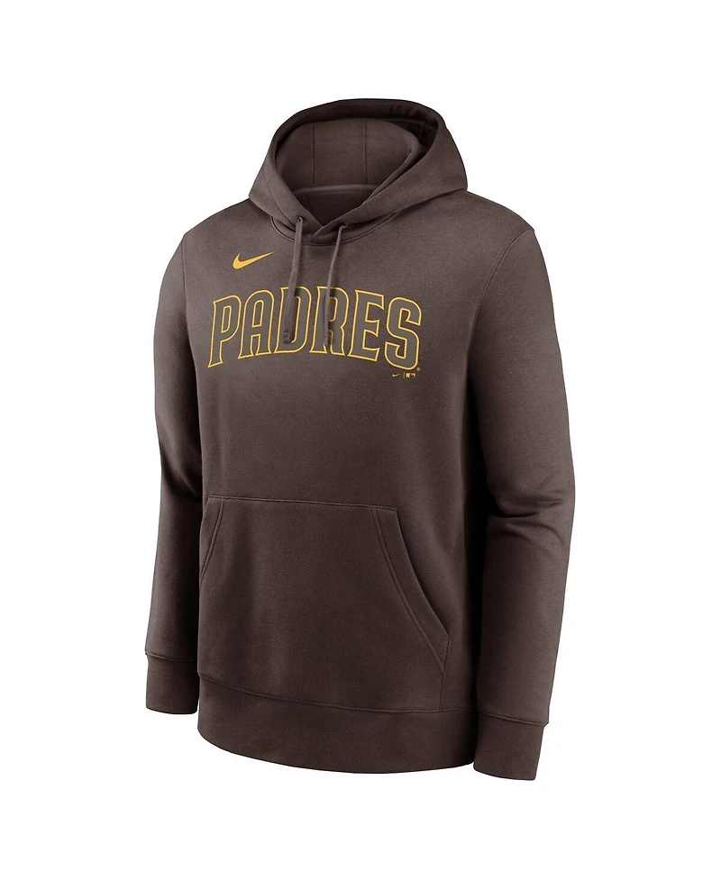 Nike Men's Fernando Tatis Jr. Brown San Diego Padres Player Name Number Club Fleece Pullover Hoodie