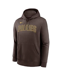 Nike Men's Fernando Tatis Jr. Brown San Diego Padres Player Name Number Club Fleece Pullover Hoodie