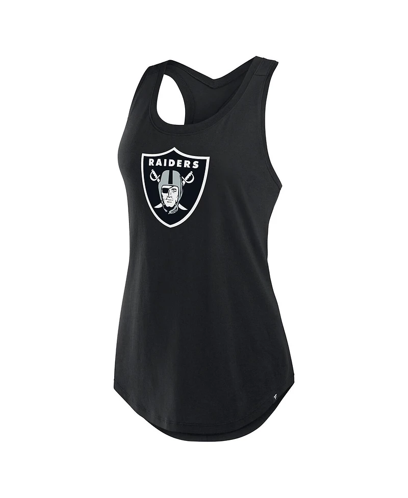 Fanatics Women's Black Las Vegas Raiders Iron Fan Tank Top