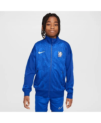 Nike Big Boys and Girls Blue Chelsea 2025/26 Academy Pro Anthem Full-Zip Jacket