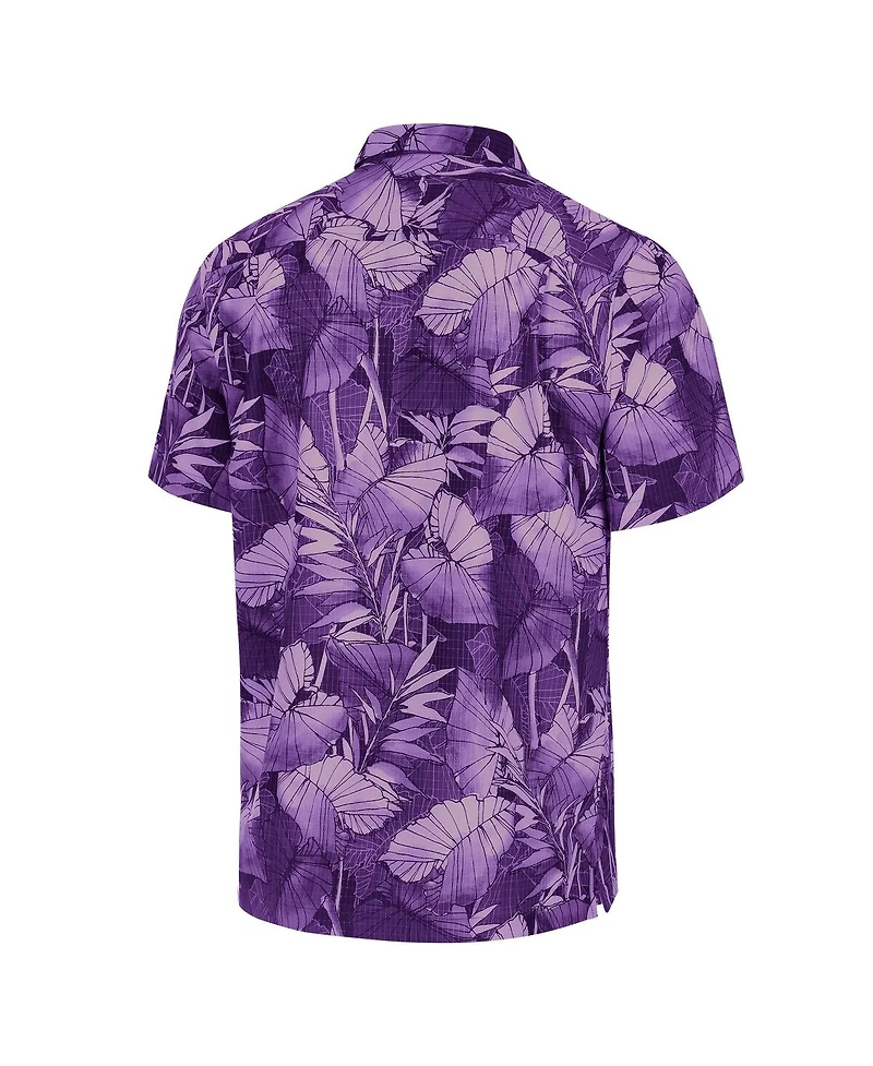Tommy Bahama Men's Purple Lsu Tigers Coast Nuevo Fronds Button-Up Shirt