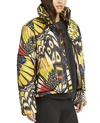 adidas Women's Farm Butterfly-Print Puffer Coat