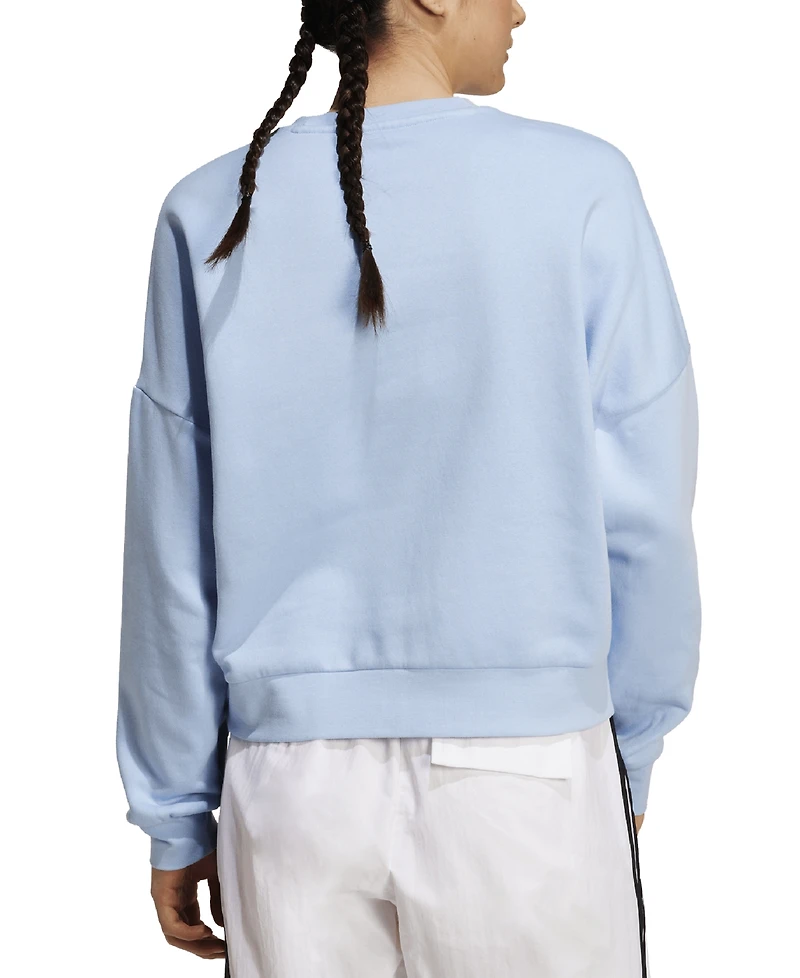 adidas Women's Fleece Drop-Shoulder Sweatshirt