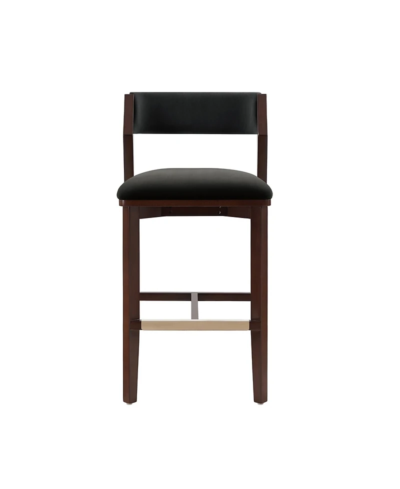 Manhattan Comfort Patricia 39.2" Velvet Upholstered Barstool