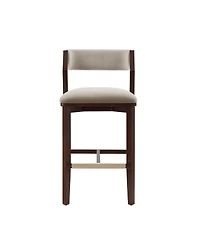 Manhattan Comfort Patricia 39.2" Velvet Upholstered Barstool