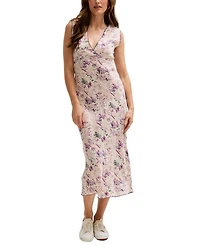 Lily and Lionel London Women's Zola Bias Cut Wonderland Print Midi Dress