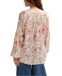 Lily and Lionel London Women's Rosetti Billowy Sleeves Print Blouse