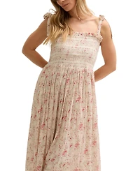 Lily and Lionel London Women's Annie Smocked Print Maxi Dress