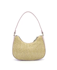 Like Dreams Nyomi Floral Straw Top Handle Shoulder Bag