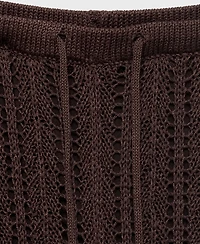 Mango Women's Straight-Fit Openwork Knitted Pants