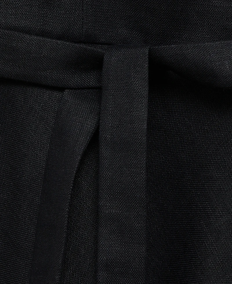 Mango Women's Bow Linen-Blend Dress