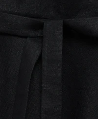 Mango Women's Bow Linen-Blend Dress