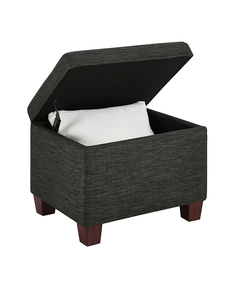 Convenience Concepts 21.75" Faux Linen Madison Storage Ottoman