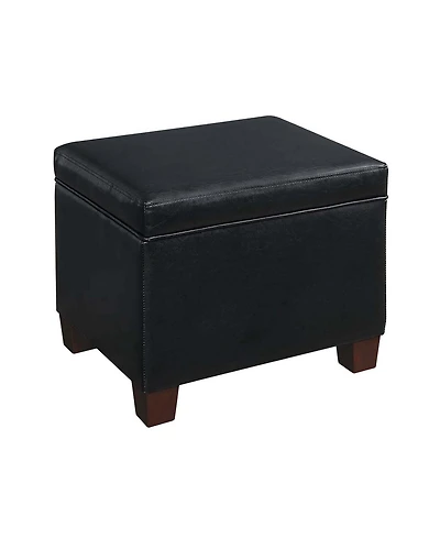 Convenience Concepts 21.75" Faux Leather Madison Storage Ottoman