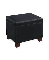 Convenience Concepts 21.75" Faux Leather Madison Storage Ottoman