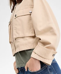 Lucky Brand Women's Cropped Utility Jacket