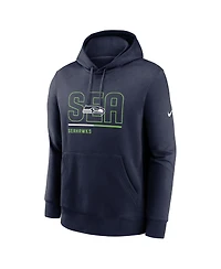 Nike Men's College Navy Seattle Seahawks City Code Club Fleece Pullover Hoodie