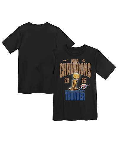 Nike Preschool Black Oklahoma City Thunder 2025 Nba Finals Champions Locker Room Confetti T-Shirt