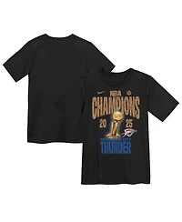 Nike Preschool Black Oklahoma City Thunder 2025 Nba Finals Champions Locker Room Confetti T-Shirt