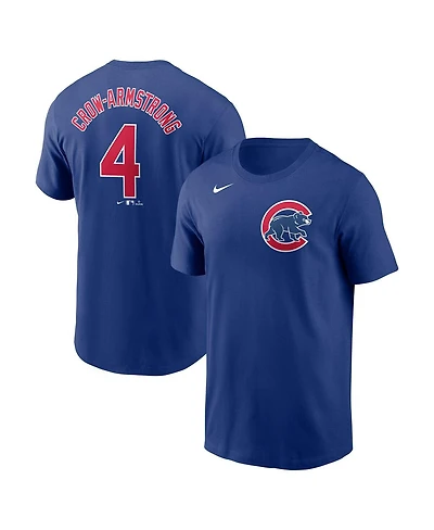 Nike Men's Pete Crow-Armstrong Royal Chicago Cubs Fuse Name Number T-Shirt