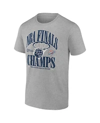 Fanatics Men's Steel Oklahoma City Thunder 2025 Nba Finals Champions Fade Away Retro T-Shirt