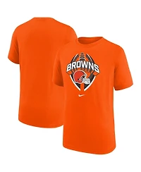 Nike Big Boys and Girls Orange Cleveland Browns Icon Legend T-Shirt
