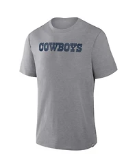 Fanatics Men's Heather Gray Dallas Cowboys Pass Rush Tri-Blend T-Shirt