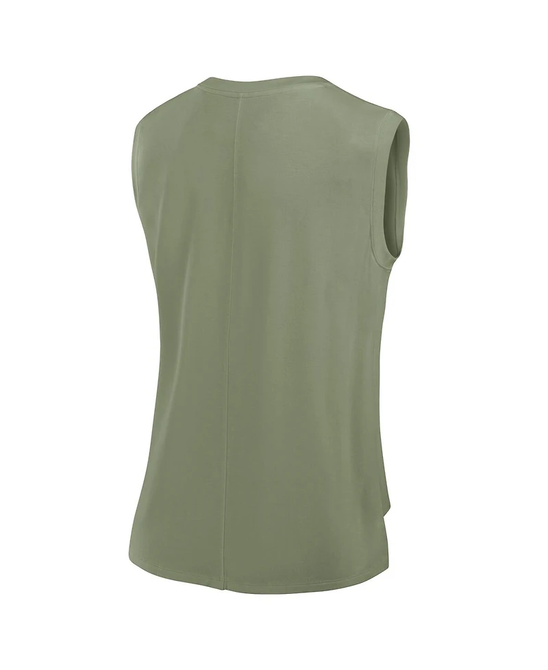 Fanatics Women's Olive Chicago Bears Studio Embrace Tank Top
