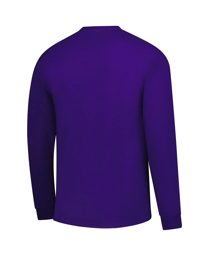 Fanatics Unlabeled Men's Purple Kansas State Wildcats Logo Long Sleeve T-Shirt