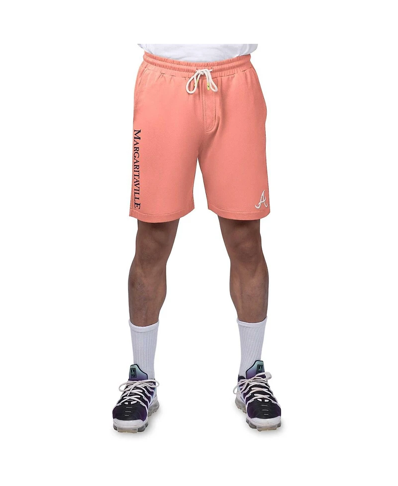Margaritaville Men's Orange Atlanta Braves Peached French Terry Shorts