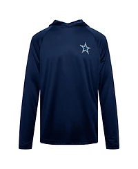 Columbia Men's Navy Dallas Cowboys Solar Stream Omni-Wick Raglan Pullover Hoodie