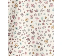 Carter's Baby Girls Floral-Print Top, Denim Jumper & Footed Tights, 3 Piece Set