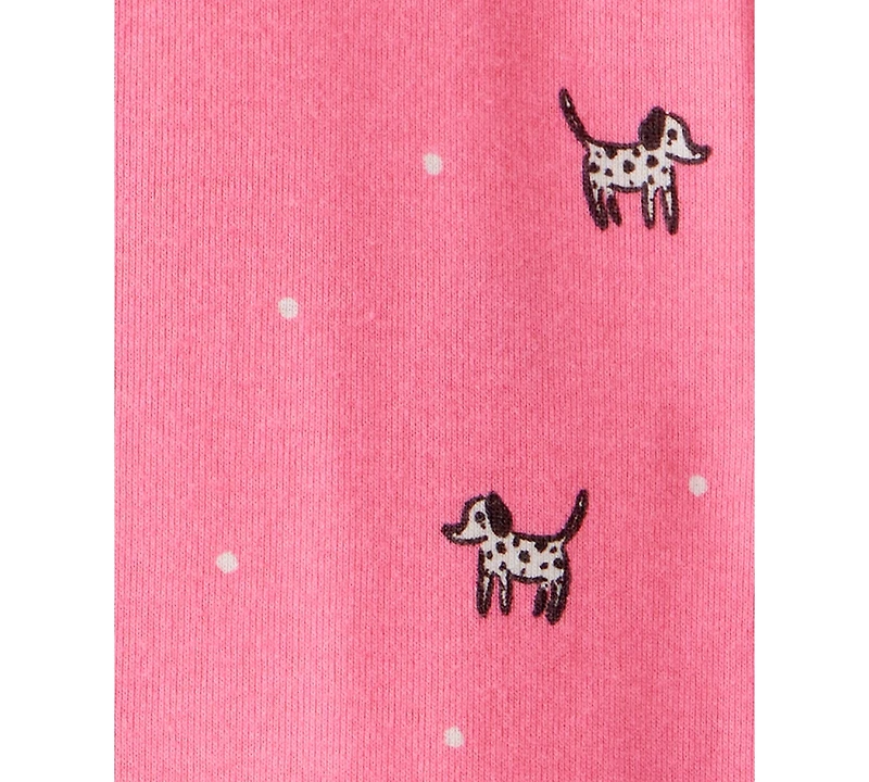 Carter's Baby Girls Dalmatian-Print 100% Cotton Long-Sleeve 2-Way-Zip 1-Piece Footed Pajamas