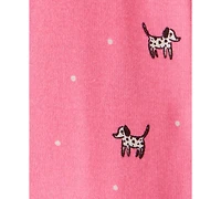 Carter's Baby Girls Dalmatian-Print 100% Cotton Long-Sleeve 2-Way-Zip 1-Piece Footed Pajamas