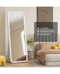 Vlsrka Full-length mirror with wooden frame for floor standing or wall mounting