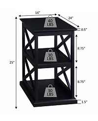 Convenience Concepts 14" Rubber wood Coventry Chairside End Table