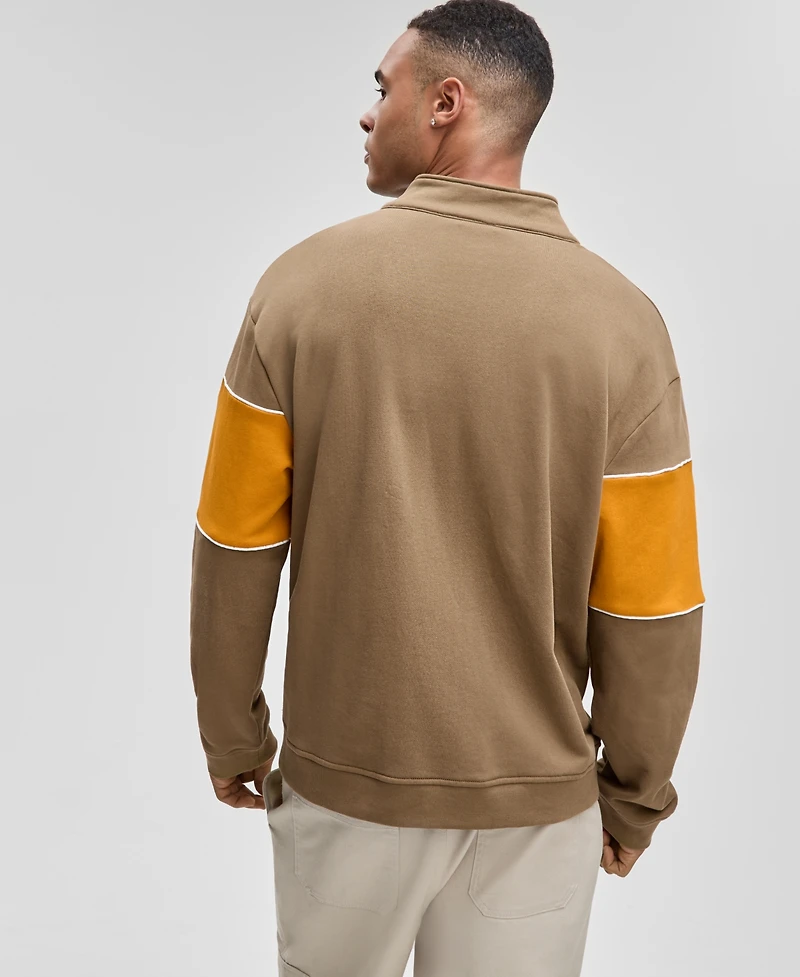 Mode of One Men's Relaxed-Fit Half-Zip Sweatshirt, Macy's Exclusive