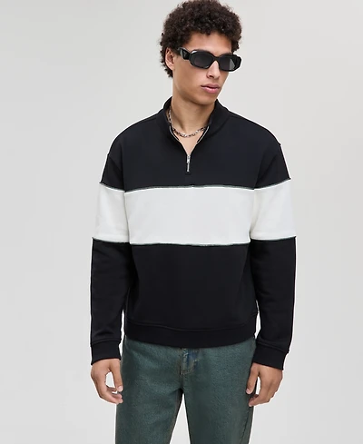 Mode of One Men's Relaxed-Fit Half-Zip Sweatshirt, Macy's Exclusive