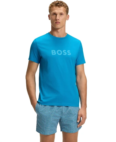 Boss by Hugo Men's Spf 50+ Uv Protection Cotton-Jersey T-Shirt