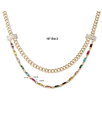 BCBGeneration Double Layer Multicolor Necklace