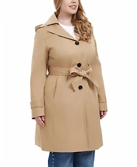 Bgsd Women's Plus Ivy Water Resistant Hooded Trench Coat