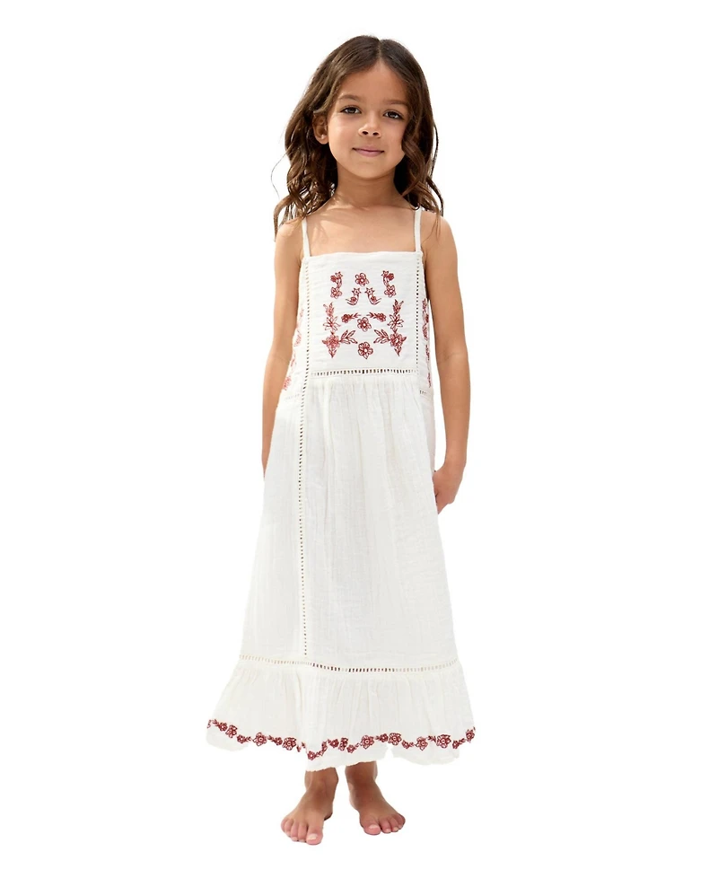 Raffya Kids Eina Ladder Insert Embroidered Dress