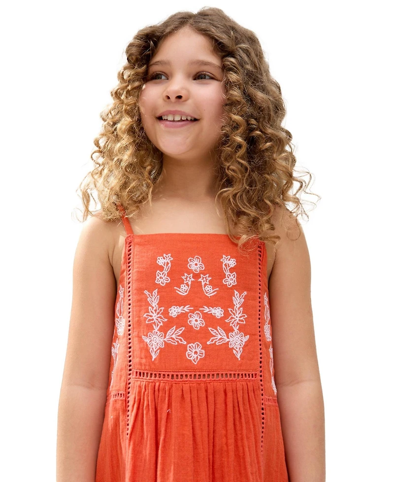 Raffya Kids Eina Ladder Insert Embroidered Dress