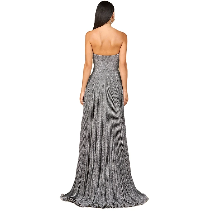 Lara Women's Flowing Pleated, Strapless Dress