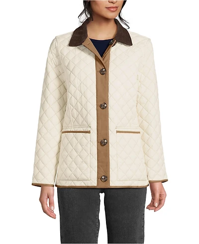 Lands' End Women's Petite Reversible Barn Quilted Insulated Jacket