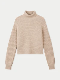 Gobi Cashmere Women's Cropped T-Neck Sweater