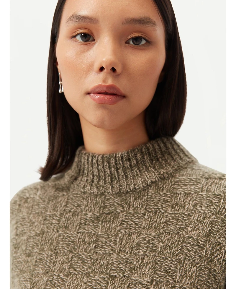 Gobi Cashmere Women's Basket-Weave Sweater
