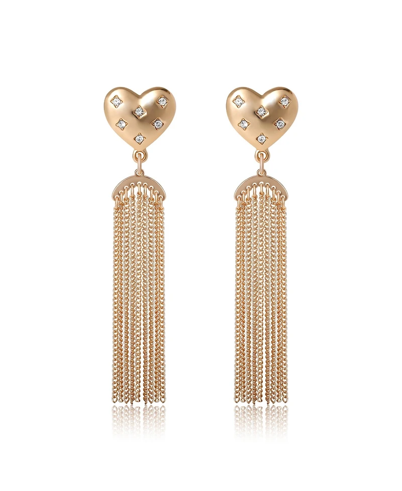 BCBGeneration Tassel Heart Drop Earrings